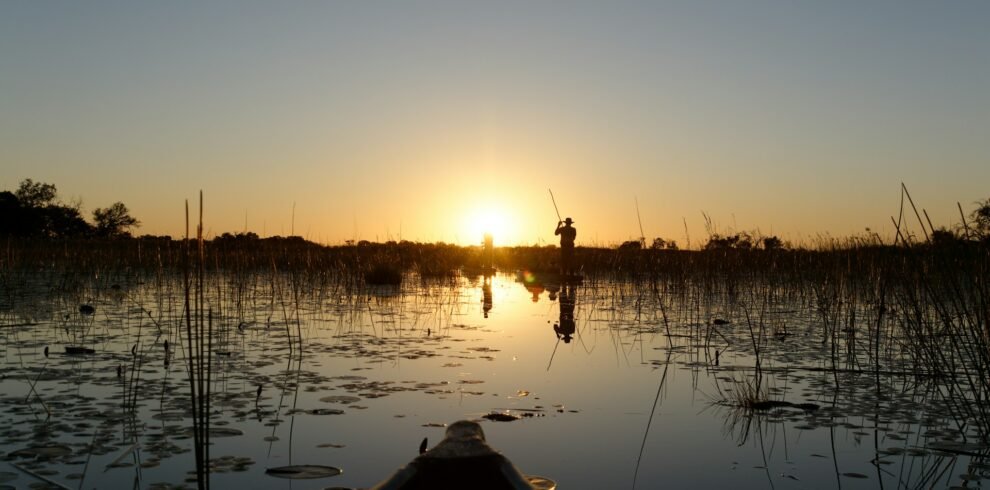 Mokoro on sunset by Xplorer's Edge Tours and Safaris